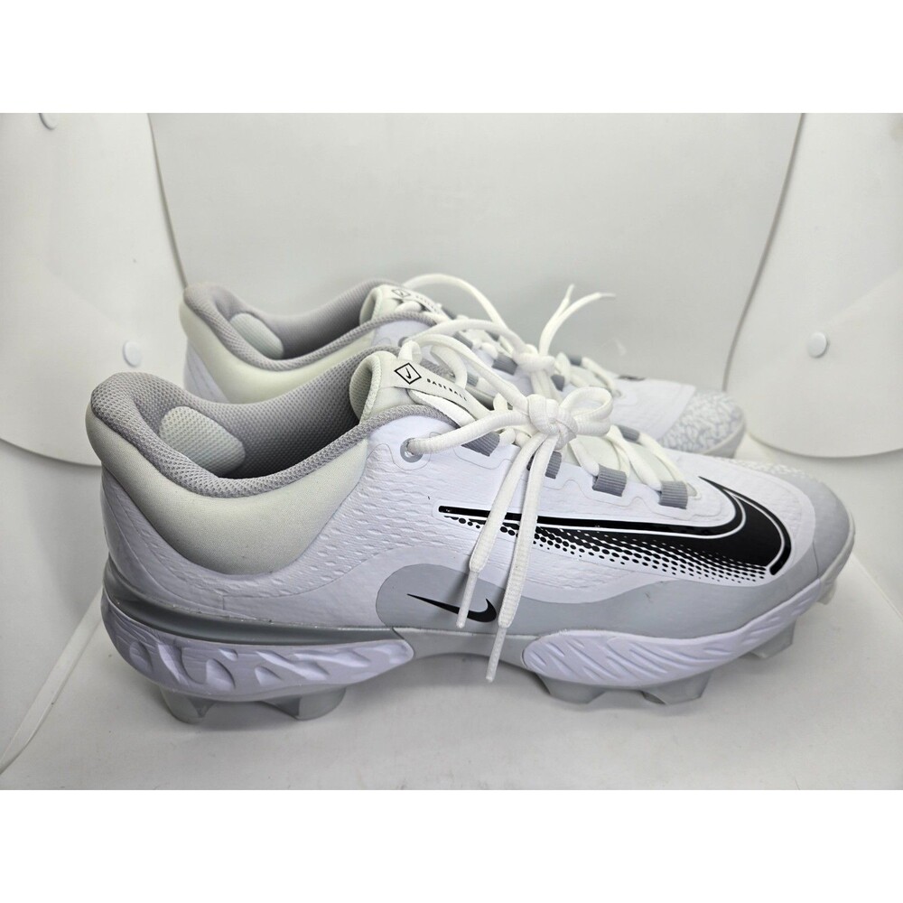 Nike Alpha Huarache Elite 4 Low MCS Baseball Cleats Men's 14 White dx6962-100